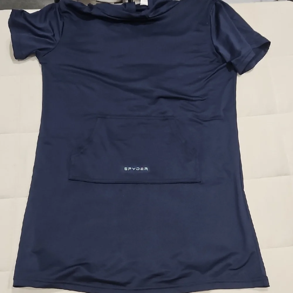 Spyder Girl's Dark Blue Hoodie Dress size 16 XL